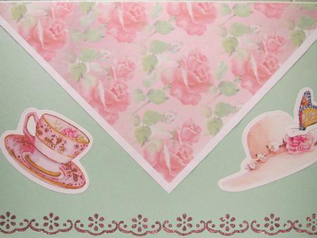 Pink Roses on Pink Vellum by Darlene Handorff