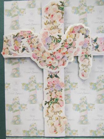 Vintage Floral Sympathy Cross 1 Vellum by Darlene Handorff