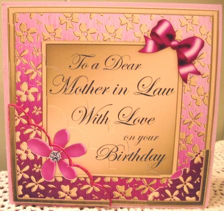 Floral Mother in Law Birthday Scallop Corner Side Stacker by Darlene Handorff