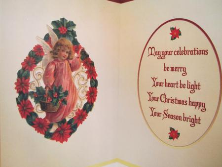 Christmas Vintage Angel Insert with Verse by Darlene Handorff
