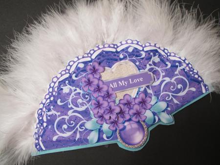 Flowers & Heart Fan & Stand by Darlene Handorff