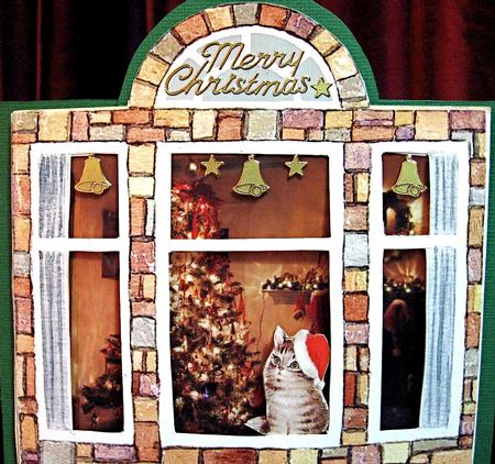 Christmas Lights Behind the Window by Darlene Handorff
