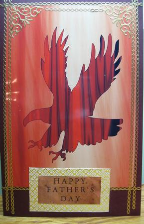 Eagle on Wood A4 by Darlene Handorff