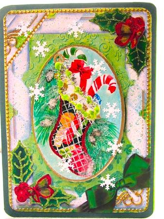 Christmas Stocking Holly A4 Picture Sheet by Darlene Handorff