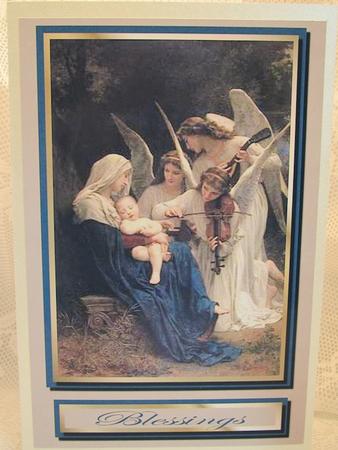 Vintage Angelic Christmas Quick Card Front by Darlene Handorff