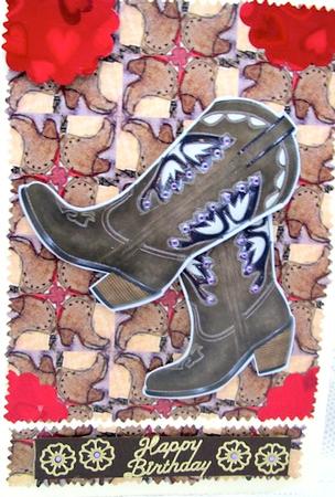 Cowboy Boots Backing Paper by Darlene Handorff