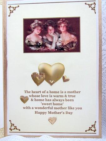 A Mothers Day Cardmaking Insert by Darlene Handorff