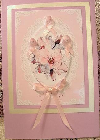 Posy and Pearls Pink Kit in Peach with Step by Step Decoupage by Darlene Handorff