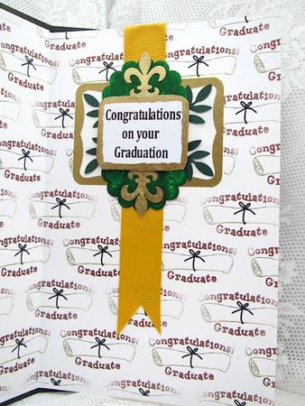 Red Congratulations Graduate Backing Sheet by Darlene Handorff