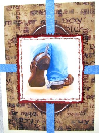 Men's Grunge Subtle Man Words A5 Card Front or Insert by Darlene Handorff