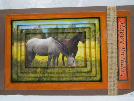 Two Horses Quick Card by Darlene Handorff