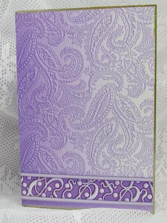 Lilac Embossed Paisley with Border Backing Paper by Darlene Handorff