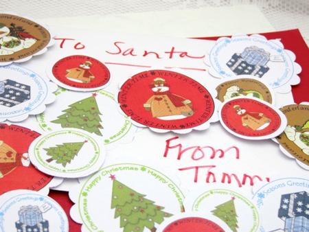Set of Christmas Toppers with Seasonal Phrases by Darlene Handorff
