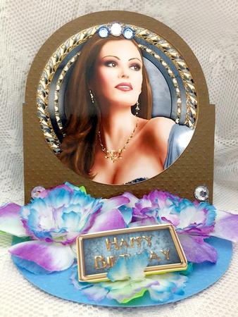Art Deco Lady Pearl (blue) Topper Sheet by Darlene Handorff