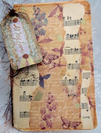 Vintage Tea Vintage Sweet Peas A4 Backing Paper by Darlene Handorff