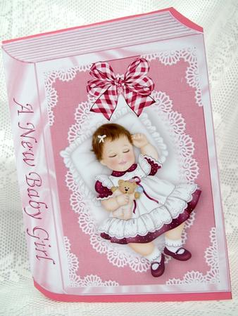 Sweet Baby Girl Sleeping on a Pillow Folded Book by Darlene Handorff