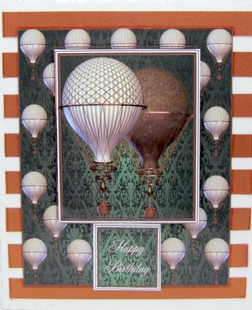Steampunk Style Balloons Card Front by Darlene Handorff