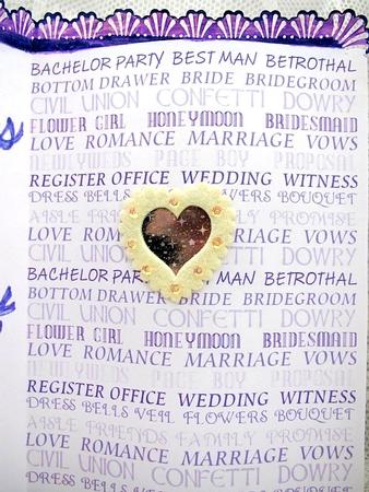 Wedding Related Text Backing Paper by Darlene Handorff