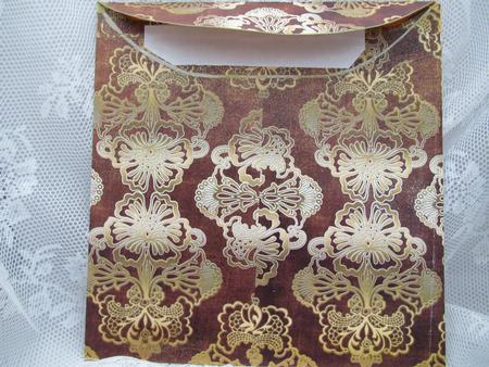 Vintage Tea Gold Metallic Damask A4 Backing Paper by Darlene Handorff