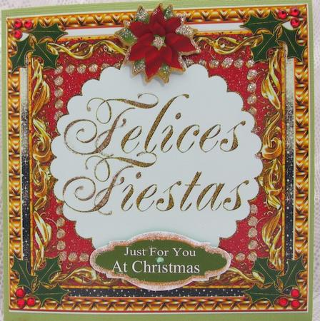 Felices Fiestas Large Fancy Christmas Insert 8 by Darlene Handorff