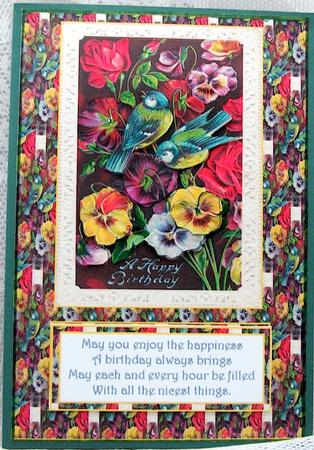 Blue Tits and Pansies by Darlene Handorff