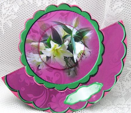 Lilies Over the Edge Card by Darlene Handorff