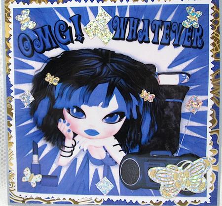 Omg! Whatever! Girl with Attitude in Purple by Darlene Handorff
