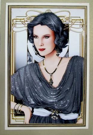 Art Deco Lady Elise Black Topper by Darlene Handorff