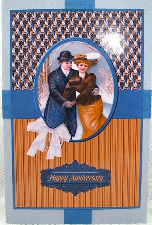 Vintage Couple Ice Skating Sbs by Darlene Handorff