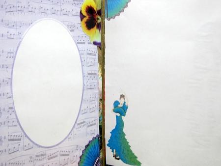 Fan & Flamenco with Sheet Music Frame - Lilac - Insert by Darlene Handorff