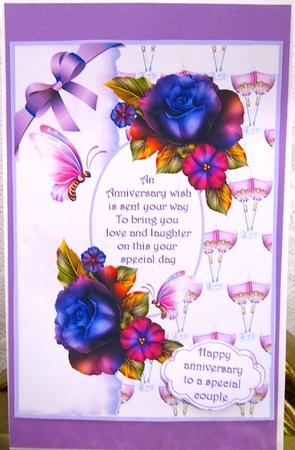 Purple Champagne and Roses by Darlene Handorff