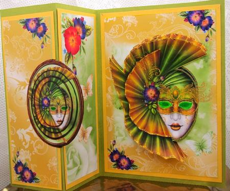 Golden Green Masque No Holes Fold Mini Kit by Darlene Handorff