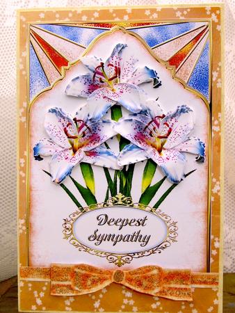 Deepest Sympathy White Lilies by Darlene Handorff