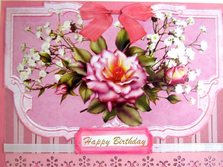 Cameo Rose in a Pink Frame. by Darlene Handorff