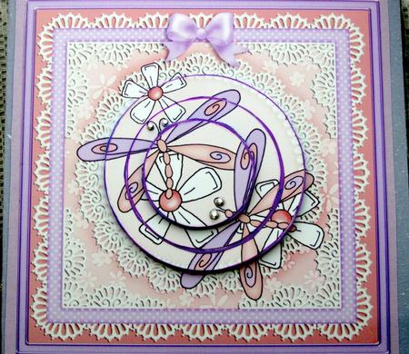 Dreamy Dragonflies Circle Pyramage Topper by Darlene Handorff