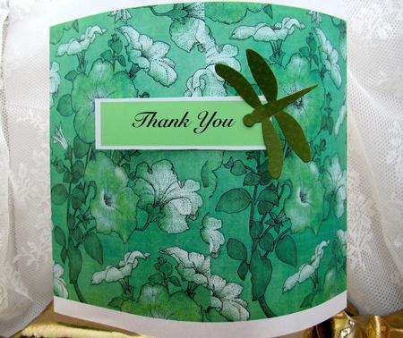 Dark Green Allover Large Flora A4 Backing Paper by Darlene Handorff