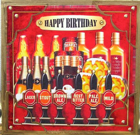 8 x 8 at the Pub!! Birthday Scalloped Corner by Darlene Handorff