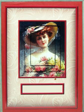 Lady with Roses Card Front by Darlene Handorff