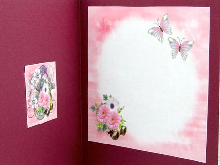 8x8 Pink Floral Steampunk Cluster Insert Plate by Darlene Handorff