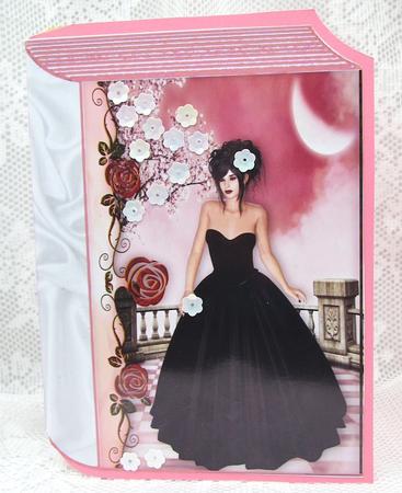 Elegant Lady in Fantasy Garden Folded Book by Darlene Handorff