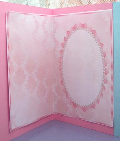 Light Pink Fancy, Lace and Pearl Insert by Darlene Handorff