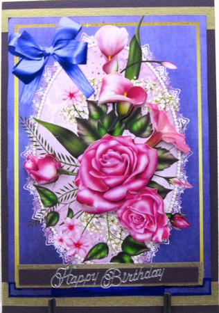 Beautiful Lillies and Pink Rose by Darlene Handorff