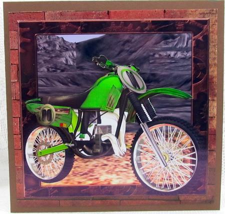 Dirt Bike Card Topper & Decoupage by Darlene Handorff