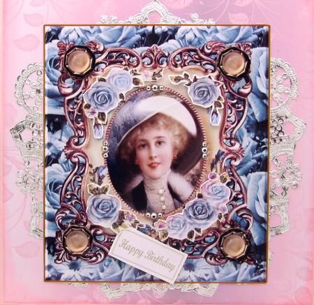 Portrait with Blur Rose Frame Topper & Decouapge by Darlene Handorff