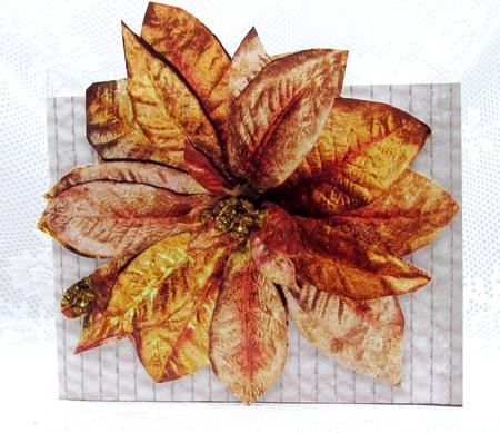 A4 Background Golden Poinsettias by Darlene Handorff