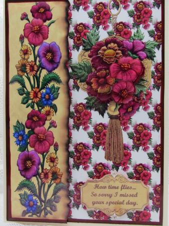 Belated Birthday Silky Flowers by Darlene Handorff