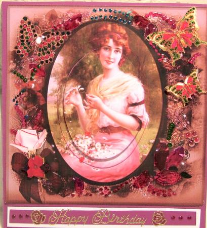 Victorian Lady with Jewel Frame Topper & Pyramid by Darlene Handorff