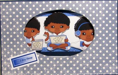 It's a Boy Thing, Ethnic Origin Boy with Ipad Dl by Darlene Handorff