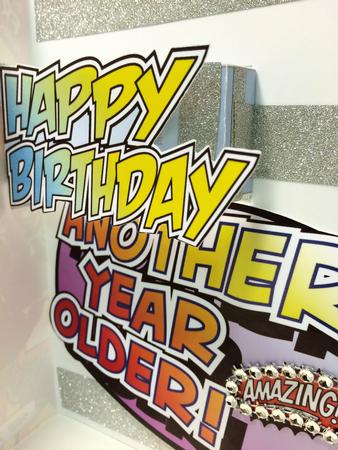Another Year Older Big Badge Birthday Card by Darlene Handorff
