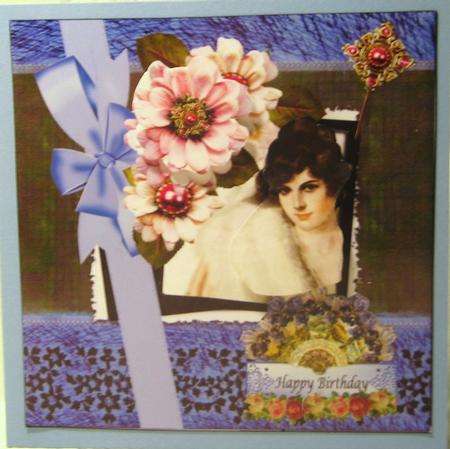 An Old Photo Card Topper & Decoupage by Darlene Handorff